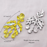 CUIER Water drop Pendant Dangle Earrings Glass Rhinestones Wedding Party