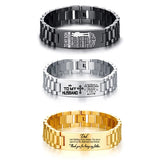 Men's Chain Link ID Bracelet Stainless Steel Personalized Tag Pulseras