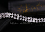 CWWZircons Double Row CZ Bracelet for Women