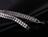 CWWZircons Double Row CZ Bracelet for Women