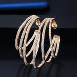 CWWZircons Triple Hoop Earrings CZ581