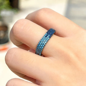 CWWZircons Red Cubic Zirconia Pave Unique Ring for Women R241