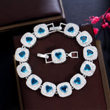 CWWZircons Love Heart Shape Bracelet for Women Valentines Gift