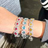 CWWZircons Love Heart Shape Bracelet for Women Valentines Gift