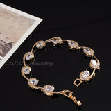 Yellow Purple Red Pink CZ Crystal Women Bracelet CB160