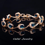 Yellow Purple Red Pink CZ Crystal Women Bracelet CB160