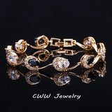 Yellow Purple Red Pink CZ Crystal Women Bracelet CB160