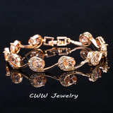 Yellow Purple Red Pink CZ Crystal Women Bracelet CB160