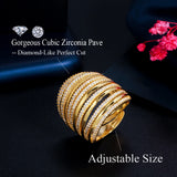 CWWZircons Cubic Zirconia Wide Engagement Wedding Party Rings for Women