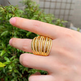 CWWZircons Cubic Zirconia Wide Engagement Wedding Party Rings for Women