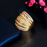 CWWZircons Cubic Zirconia Wide Engagement Wedding Party Rings for Women
