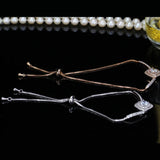 CWWZircons Rose Chain Bracelet With Zirconia