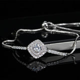 CWWZircons Rose Chain Bracelet With Zirconia
