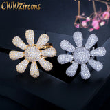 CWWZircons Flower Dubai Zirconia Bridal Ring for Women R125