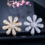 CWWZircons Flower Dubai Zirconia Bridal Ring for Women R125