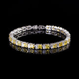 CZ Paved Square Green Stone Bracelet for Women