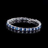CZ Paved Square Green Stone Bracelet for Women