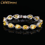 CWWZircons Yellow CZ Bracelet for Women CB127