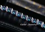 CWWZircons Bracelet Light Rainbow Fire Crystal Stones CB132