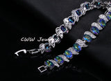 CWWZircons Bracelet Light Rainbow Fire Crystal Stones CB132