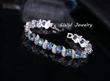 CWWZircons Bracelet Light Rainbow Fire Crystal Stones CB132