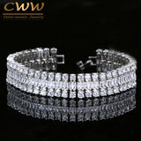 CWWZircons Sparkling Cubic Zirconia Wrap Bracelet