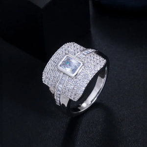 Dark Cubic Zircon Ladies Engagement Cocktail Party Ring R147