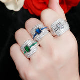 Dark Cubic Zircon Ladies Engagement Cocktail Party Ring R147