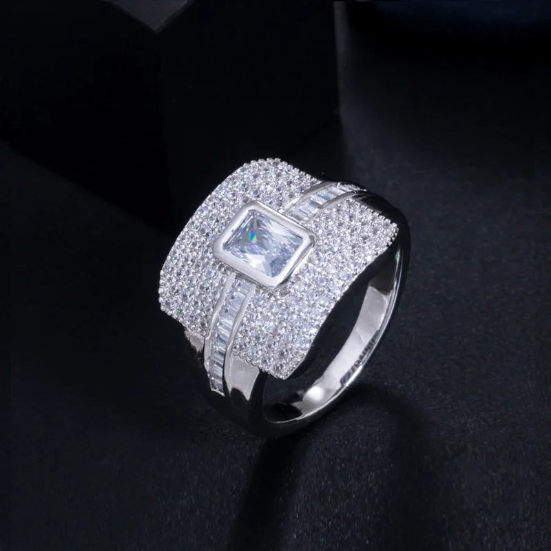 Dark Cubic Zircon Ladies Engagement Cocktail Party Ring R147