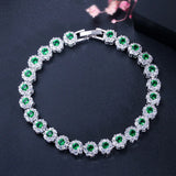 CZ Tennis Bracelet Yellow CZ Stones Wedding Jewelry