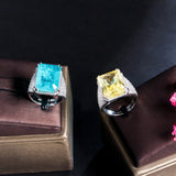 CWWZircons Chunky CZ Stone Women Wedding Rings R214