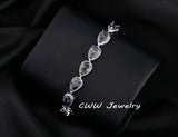 CWWZircons CZ Cluster Bracelet for Girls or Mothers