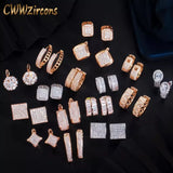CWWZircons CZ Hoop Earrings 585 Plated Circle Huggie