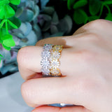 Yellow & Silver Cubic Zirconia Wedding Ring R160