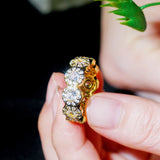 Yellow & Silver Cubic Zirconia Wedding Ring R160