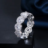 Yellow & Silver Cubic Zirconia Wedding Ring R160