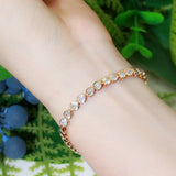 CWWZircons Love Heart CZ Tennis Bracelet for Women Jewelry Gift