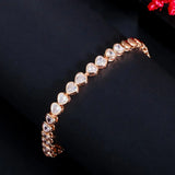 CWWZircons Love Heart CZ Tennis Bracelet for Women Jewelry Gift