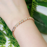 CWWZircons Love Heart CZ Tennis Bracelet for Women Jewelry Gift