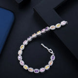 CWWZircons Oval CZ Crystal Bracelet for Women CB198