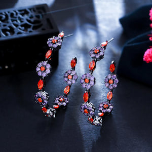 CWWZircons Large Round Circle Hoop Earrings CZ936