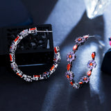 CWWZircons Large Round Circle Hoop Earrings CZ936