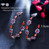 CWWZircons Large Round Circle Hoop Earrings CZ936