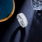 CWWZircons Sparkling Silver CZ Rings for Women R034