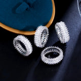 CWWZircons Sparkling Silver CZ Rings for Women R034
