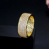 CWWZircons Big Round CZ Engagement Ring Dubai Bridal Band R149