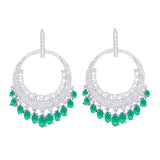 CWWZircons Ethnic CZ Dangling Earrings Wedding Accessories