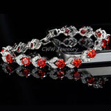 CWWZircons Champagne Yellow CZ Crystal Tennis Bracelet for Women