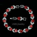 CWWZircons Champagne Yellow CZ Crystal Tennis Bracelet for Women