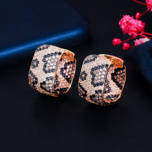 CWWZircons Leopard Earrings Wedding Party Jewelry Gift